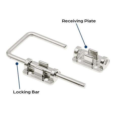 Prime-Line U 9847 Sliding Door Loop Lock, Steel, Nickel-Plated, 1-3/8 to 1-3/4 in Thick Door, Pack of 2