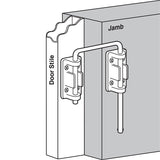 Prime-Line U 9847 Sliding Door Loop Lock, Steel, Nickel-Plated, 1-3/8 to 1-3/4 in Thick Door, Pack of 2