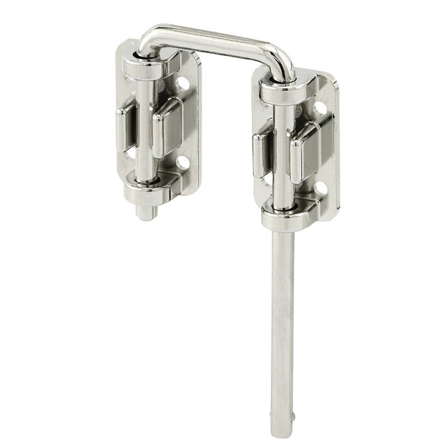 Prime-Line U 9847 Sliding Door Loop Lock, Steel, Nickel-Plated, 1-3/8 to 1-3/4 in Thick Door, Pack of 2