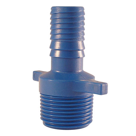 Apollo Blue Twister 3/4 in. Insert in to X 1 in. D MPT Polypropylene Irrigation Hose Adapter 1 pk
