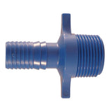 Apollo Blue Twister 3/4 in. Insert in to X 1 in. D MPT Polypropylene Irrigation Hose Adapter 1 pk