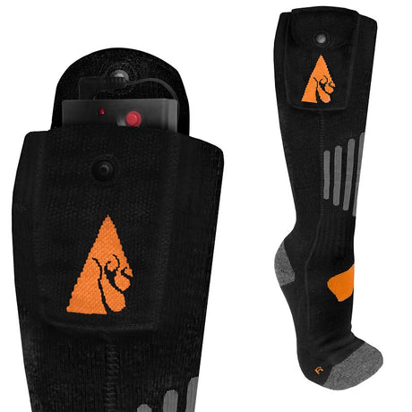 ActionHeat AH-SK-AA-03-L-XL Heated Socks, Unisex, L/XL, Cotton/Spandex/Wool, Black, Pack of 3