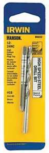 Irwin 80222 12-24 NC Tap and Drill Bit Set, HCS/HSS, #16 Drill Bit