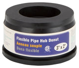 ProSource 33U-205 Hub Donut, 3 x 2 in, PVC, Black
