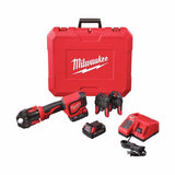 Milwaukee M18 Force Logic w/ 3 PEX Crimp Jaws 1 in. Press Tool Kit Red