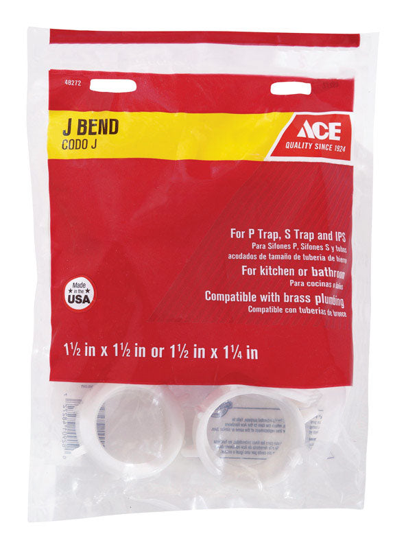 Ace 1-1/2 in. D Plastic J-Bend