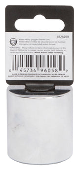 Vulcan MT6534185 Drive Socket, 32 mm Socket, 1/2 in Drive, 12-Point, Chrome Vanadium Steel, Chrome