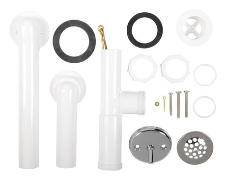 Ace 1-1/2 in. D Plastic/Chrome Tub Waste And Overflow