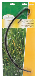 Landscapers Select GB0143L Planter Bracket, 15-1/4 L, Steel, Black, Wall Mount Mounting