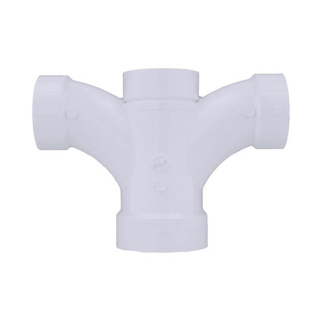Charlotte Pipe Schedule 40 2 in. Hub X 1-1/2 in. D Hub PVC Cross 1 pk