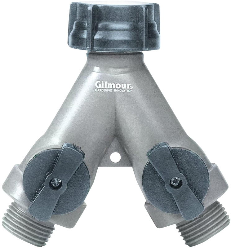 Gilmour 800024-1001 Two-Way Shut-Off Valve, 3/4 in, Threaded, 2-Port/Way, Manual Actuator, Polymer Body