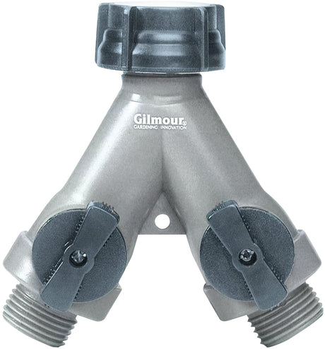 Gilmour 800024-1001 Two-Way Shut-Off Valve, 3/4 in, Threaded, 2-Port/Way, Manual Actuator, Polymer Body