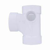 Charlotte Pipe Schedule 40 3 in. Hub X 3 in. D Hub PVC Sanitary Tee 1 pk