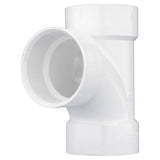 Charlotte Pipe Schedule 40 3 in. Hub X 3 in. D Hub PVC Sanitary Tee with Left Side Inlet 1 pk