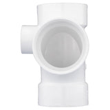 Charlotte Pipe Schedule 40 3 in. Hub X 3 in. D Hub PVC Sanitary Tee with Left Side Inlet 1 pk