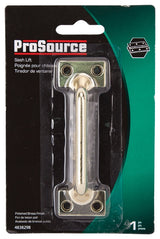 ProSource 20902BBB-PS Sash Lift, 3-7/8 in L Handle, Zinc, Polished Brass