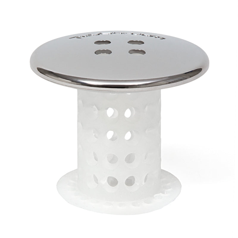 TubShroom Chrome Edition 1.75 in. Chrome Plastic No Clog Drain Stopper