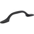 KasaWare K9973MB-2 Spoon Foot Cabinet Pull, 5 in L Handle, 15/16 in Projection, Zinc, Matte Black