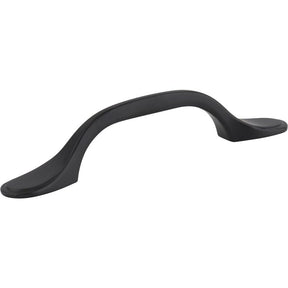 KasaWare K9973MB-2 Spoon Foot Cabinet Pull, 5 in L Handle, 15/16 in Projection, Zinc, Matte Black