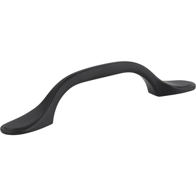 KasaWare K9973MB-2 Spoon Foot Cabinet Pull, 5 in L Handle, 15/16 in Projection, Zinc, Matte Black