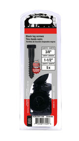 Reliable HLBLK38112B Hex Head Lag Bolt, 3/8-7 Thread, 1-1/2 in OAL, A Grade, Carbon Steel, ACQ Epoxy