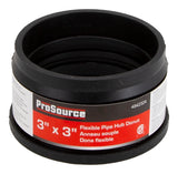 ProSource 33U-305 Hub Donut, 3 x 3 in, PVC, Black