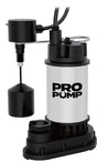 PRO PUMP SP50SSIV Sump Pump, 1/2 hp, Cast Iron/Stainless Housing Material