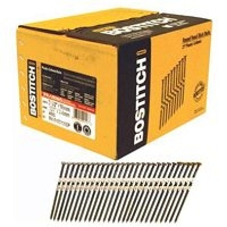 Bostitch RH-S16D131EP/X Series Framing Nail, Plastic Strip Collation, 3-1/2 in L, 11 Gauge, Steel, Full Round Head