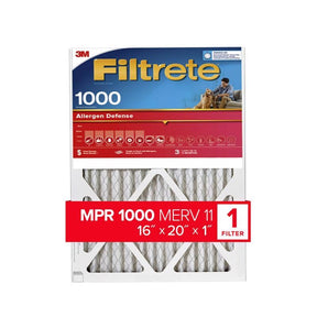 Filtrete Allergen Defense 16 in. W X 20 in. H X 1 in. 1000 MPR Pleated Air Filter 1 pk, Pack of 4