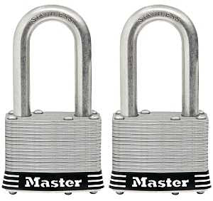 Master Lock 1SSTLFHC Padlock Set, Keyed Alike Key, 5/16 in Dia Shackle, 1-1/2 in H Shackle, Stainless Steel Shackle