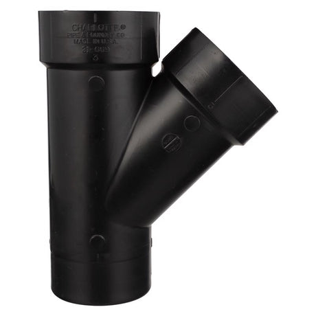 Charlotte Pipe 3 in. Spigot X 3 in. D Hub ABS Street Wye