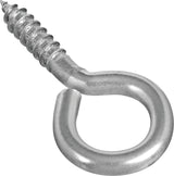 National Hardware 2016BC Series N220-467 Screw Eye, #4, 0.22 in Dia Wire, 0.94 in L Thread, 2.19 in OAL, Stainless Steel, Pack of 20