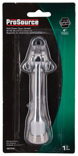 ProSource CL-230CH-PS Door Holder, 5-3/8 in L, 1-5/8 in W, 2 in H, Attaches to Door Mounting, Rubber/Zinc, Chrome