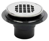 Oatey 42261 Shower Drain, ABS, Black, Specifications: Snap-In Cover Design, Solvent Weld Connection