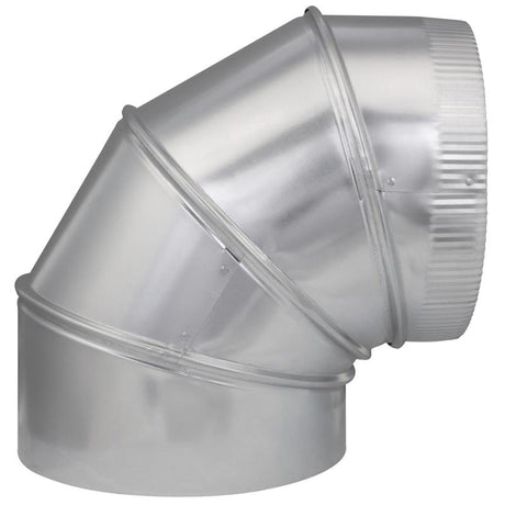 Imperial 9 in. D X 9 in. D Adjustable 90 deg Galvanized Steel Furnace Pipe Elbow, Pack of 8
