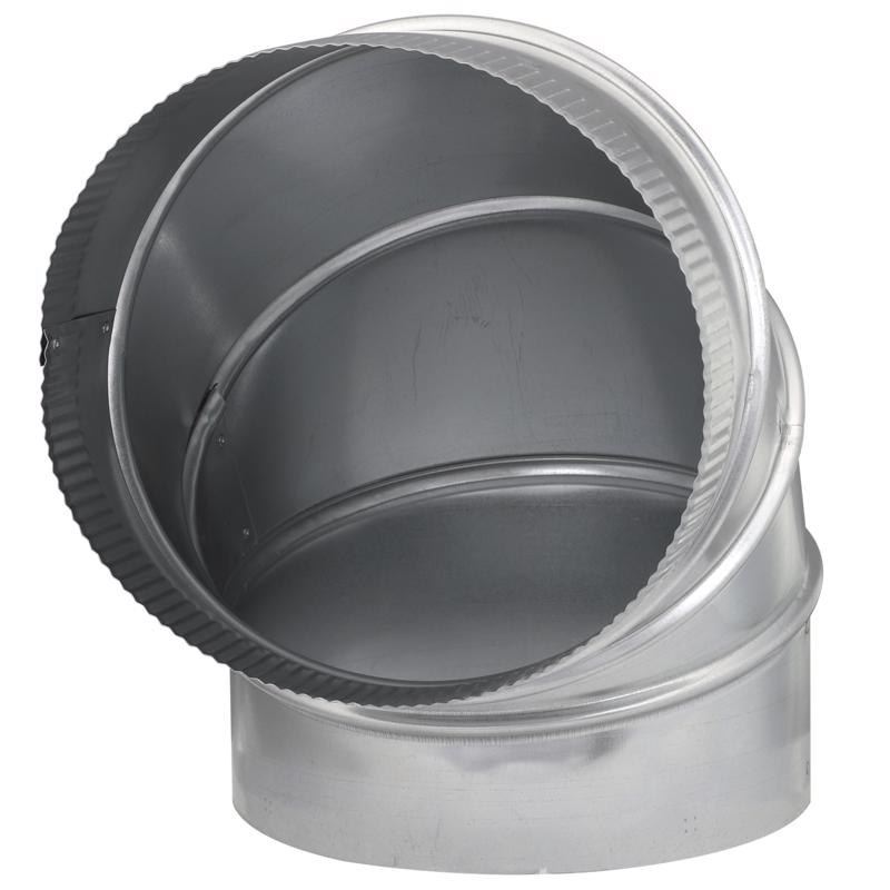 Imperial 9 in. D X 9 in. D Adjustable 90 deg Galvanized Steel Furnace Pipe Elbow, Pack of 8