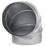 Imperial 9 in. D X 9 in. D Adjustable 90 deg Galvanized Steel Furnace Pipe Elbow, Pack of 8