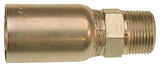 Gates MegaCrimp G25100-0608 Hose Coupling, 3/8 x 1/2 in Dia, 2.51 in, 1/2-14, Crimp x NPTF, Straight Angle, Steel, Zinc