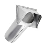 Lambro 344S Hood Vent, 6 in W Hood, 4-3/4 in H Hood, 4 in Duct, Aluminum Hood