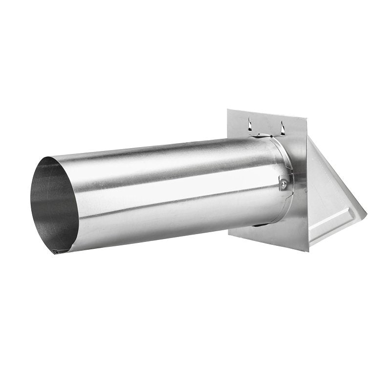Lambro 344S Hood Vent, 6 in W Hood, 4-3/4 in H Hood, 4 in Duct, Aluminum Hood