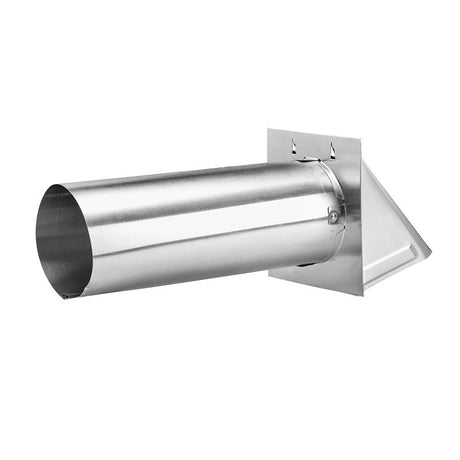 Lambro 344S Hood Vent, 6 in W Hood, 4-3/4 in H Hood, 4 in Duct, Aluminum Hood