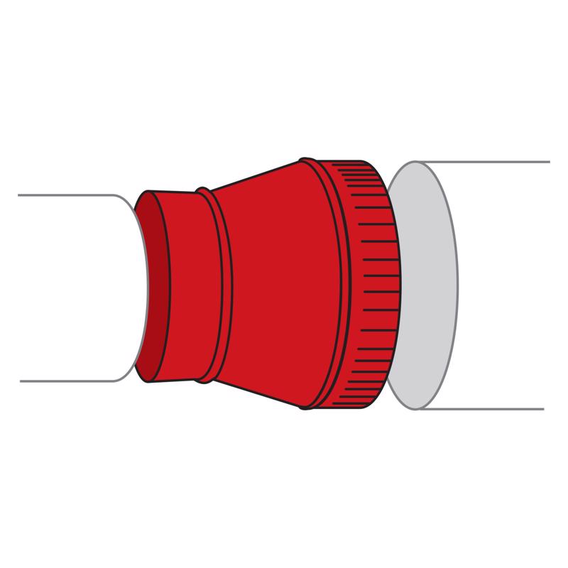 Imperial 5 in. D X 7 in. D Galvanized Steel Stove Pipe Increaser
