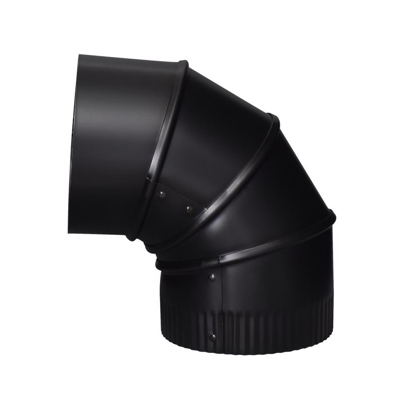 Imperial 5 in. D X 5 in. D Adjustable 90 deg Galvanized Steel Stove Pipe Elbow, Pack of 4