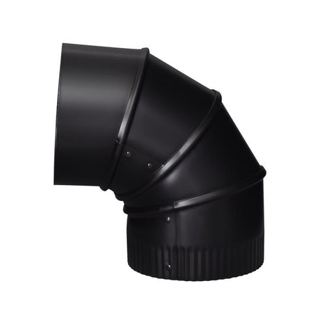 Imperial 5 in. D X 5 in. D Adjustable 90 deg Galvanized Steel Stove Pipe Elbow, Pack of 4