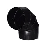Imperial 5 in. D X 5 in. D Adjustable 90 deg Galvanized Steel Stove Pipe Elbow, Pack of 4