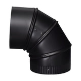 Imperial 7 in. D X 7 in. D Adjustable 90 deg Galvanized Steel Stove Pipe Elbow, Pack of 4
