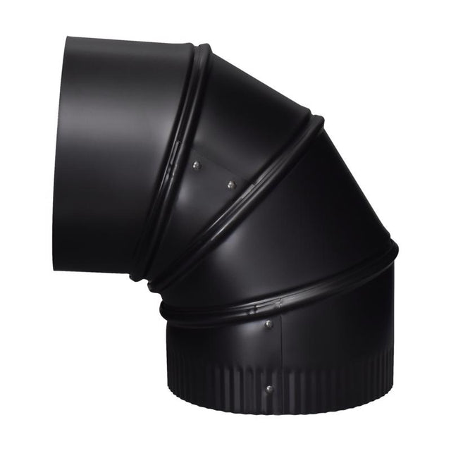 Imperial 7 in. D X 7 in. D Adjustable 90 deg Galvanized Steel Stove Pipe Elbow, Pack of 4