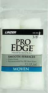 Linzer MR101-2 Roller Cover, White, 3/8 in Thick Nap, 4 in L, Woven Fabric, 6/PK