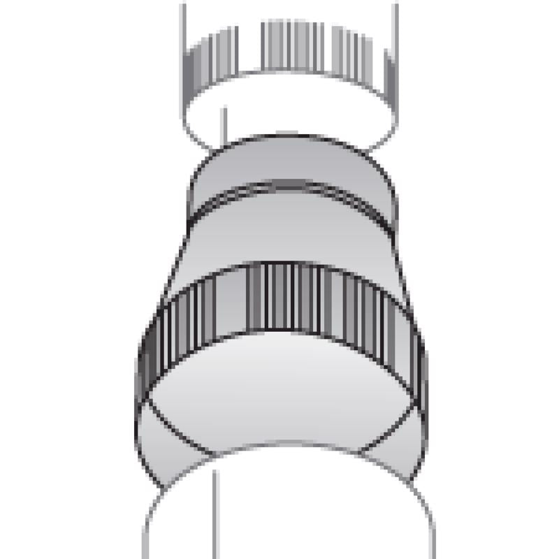 Imperial 5 in. D X 6 in. D Galvanized Steel Stove Pipe Increaser