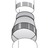 Imperial 5 in. D X 6 in. D Galvanized Steel Stove Pipe Increaser